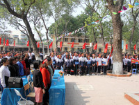 [ẢNH] Lễ xuất quân rộn ràng, rực rỡ sắc màu của thầy trò trường Phùng Khắc Khoan