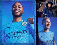 [ẢNH] Cận cảnh mẫu áo đấu mới đẹp lạ của Man City