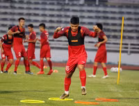 [ẢNH] Công Phượng buồn thiu tập cùng ĐT Việt Nam trên đất Thái Lan