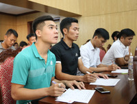 [ẢNH] Toàn cảnh lễ bốc thăm chia bảng giải bóng đá học sinh THPT Hà Nội 2019