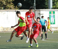 [ẢNH] Khoảnh khắc vỡ òa trên chấm luân lưu của ĐKVĐ Trương Định trước Hoài Đức A