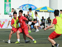 [ẢNH] Khoảnh khắc vỡ òa trên chấm luân lưu của ĐKVĐ Trương Định trước Hoài Đức A