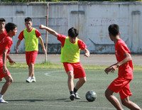 [ẢNH] Khoảnh khắc vỡ òa trên chấm luân lưu của ĐKVĐ Trương Định trước Hoài Đức A