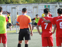 [ẢNH] Khoảnh khắc vỡ òa trên chấm luân lưu của ĐKVĐ Trương Định trước Hoài Đức A