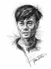 Chân dung thần tượng U23 Việt Nam qua những bức họa tuyệt đẹp