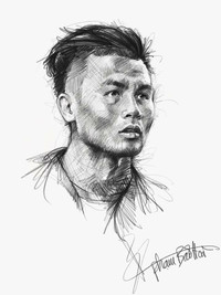 Chân dung thần tượng U23 Việt Nam qua những bức họa tuyệt đẹp