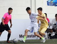 [ẢNH] Đánh bại cựu Á quân, THPT Nguyễn Bỉnh Khiêm đặt một chân vào vòng 1/16