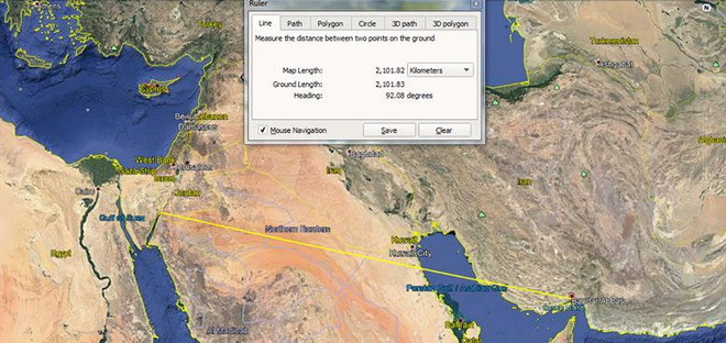 Quãng đường mà F-35I Adir phải vượt qua để tới Bandar Abbas lên tới trên 2.100 km