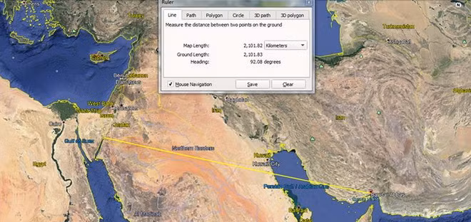 Quãng đường mà F-35I Adir phải vượt qua để tới Bandar Abbas lên tới trên 2.100 km