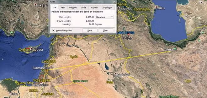 Quãng đường từ Israel tới thủ đô Tehran của Iran vượt quá bán kính chiến đấu của F-35I Adir