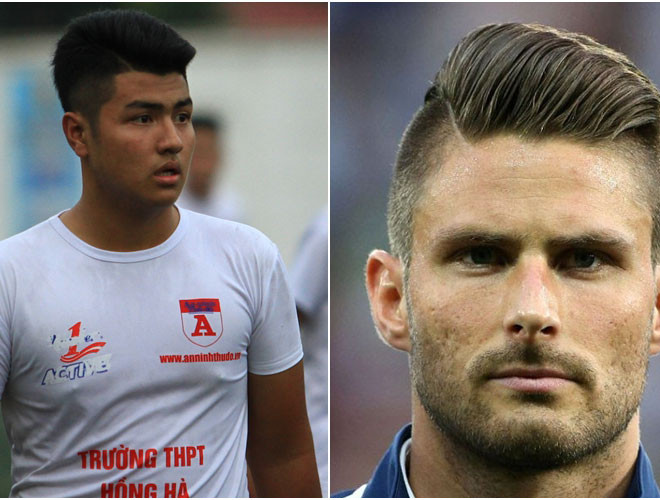 Hẳn chàng cầu thủ của trường THPT Hồng Hà này rất mê Olivier Giroud thì mới cắt tóc giống chân sút của Arsenal đến vậy. Hẳn chàng cầu thủ của trường THPT Hồng Hà này rất mê Olivier Giroud thì mới cắt tóc giống chân sút của Arsenal đến vậy.