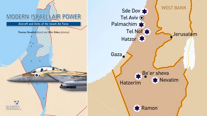 Bản đồ các căn cứ không quân của Israel