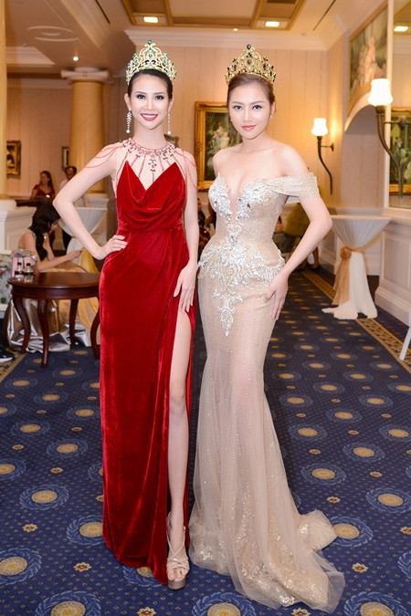 Á hậu Miss Eco 2017 Liên Phương và Nữ hoàng sắc đẹp toàn cầu Hoàng Thu Thảo