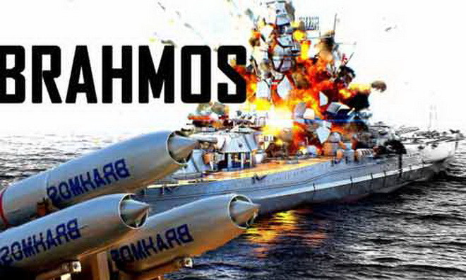 Minh họa tên lửa BrahMos diệt chiến hạm đối phương bằng nhóm 3 đạn theo chiến thuật bầy sói