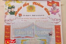 Tưng bừng hội thi Báo tường Đoàn cơ sở Trung đoàn CSCĐ