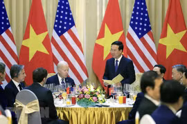 Chủ tịch nước Võ Văn Thưởng chủ trì tiệc chiêu đãi Tổng thống Hoa Kỳ Joe Biden