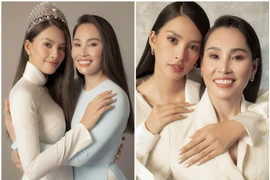 Tiểu Vy lưu lại hình ảnh tuổi thanh xuân cùng mẹ