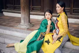 Đưa nghệ thuật bài chòi vào áo dài truyền thống 