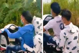 'Bốc đầu' xe máy, 6 thanh niên bị phạt hơn 11 triệu đồng