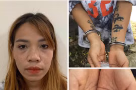 Hình xăm lạ trên cánh tay người phụ nữ 'găm' ma túy 