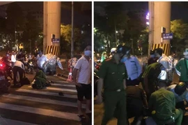 Khống chế đối tượng đập phá cây ATM tại Hoàng Cầu 