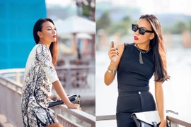 Siêu mẫu Diệu Huyền nổi bật với các thiết kế đen trắng của Xuân Lê