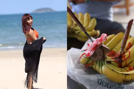 Bảo Lâm xúi Diệu Nhi dằn mặt phóng viên bằng…chuối