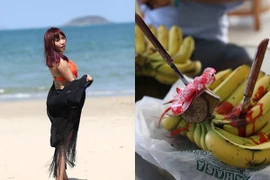 Bảo Lâm xúi Diệu Nhi dằn mặt phóng viên bằng…chuối