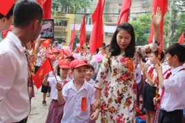 Nét hồn nhiên thơ ngây của học sinh lớp 1 ngày tựu trường