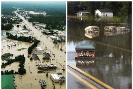 Lũ lụt ở Mỹ cuốn quan tài trôi từ nghĩa địa xuống đường phố