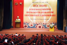 Cán bộ chủ chốt Hà Nội học tập quán triệt Nghị quyết, kết luận Hội nghị Trung ương 4