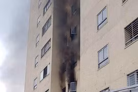 Cháy ở chung cư 20 tầng TP Vinh