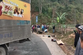 Va chạm với xe tải, hai vợ chồng tử vong thương tâm