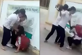 Cảnh cáo nhóm nữ sinh đánh hội đồng bạn học trước cổng trường