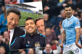 Aguero chụp ảnh "tự sướng" với Chủ tịch Trung Quốc Tập Cận Bình