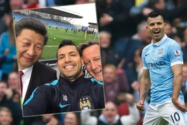 Aguero chụp ảnh "tự sướng" với Chủ tịch Trung Quốc Tập Cận Bình