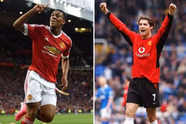 Martial khiến Ronaldo phải chạy dài