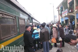 Sân ga đông nghịt người những chuyến tàu sau Tết