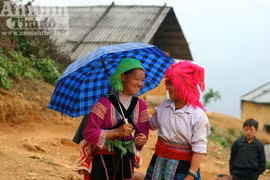 Thiếu nữ nơi rẻo cao làm đỏm du xuân