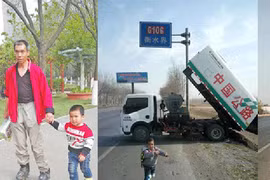 Bố đưa con trai 4 tuổi trượt patin 540km tới Bắc Kinh