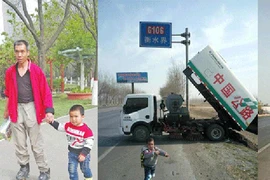 Bố đưa con trai 4 tuổi trượt patin 540km tới Bắc Kinh