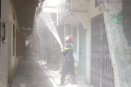 Đội Cảnh sát PC&CC số 1 diễn tập phương án chữa cháy