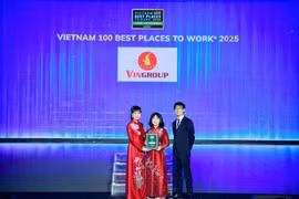Vingroup thăng hạng trong Top 10 Nơi làm việc tốt nhất Việt Nam năm 2025
