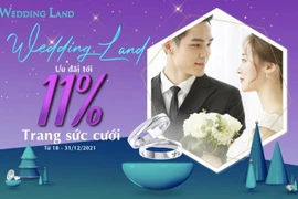 Đặc quyền dành tặng các cặp đôi tháng 12 – Ưu đãi tới 11% trang sức cưới Wedding Land