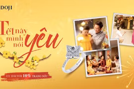 Trang sức DOJI ưu đãi 10% dịp năm mới