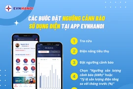 Chủ động kiểm soát mức tiêu thụ điện với tính năng “Đặt ngưỡng cảnh báo” trên App EVNHANOI