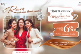 DOJI và Thế Giới Kim Cương tặng trang sức cho cuộc hẹn thanh xuân tháng 11