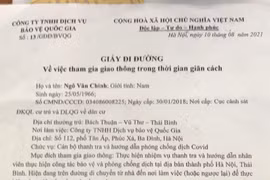Nam tài xế sử dụng giấy đi đường của công ty bảo vệ để chở khách liên tỉnh