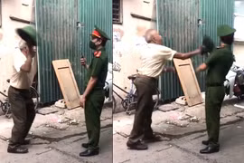 Xử phạt người đàn ông dùng mũ cối tấn công lực lượng chức năng