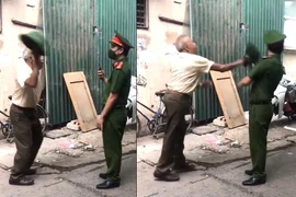 Xử phạt người đàn ông dùng mũ cối tấn công lực lượng chức năng